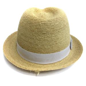 HELEN KAMINSKI ラフィア ハット 麦わら 帽子 中折れ リボン ベージュ グレー