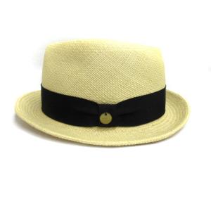 TOMORROWLAND SOULEIADO パナマ ハット 麦わら 帽子 中折れ リボン ベージュ ブラック