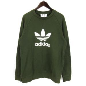 adidas Originals ロゴ スウェット トレーナー 長袖 DM7834 O XL カーキ