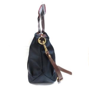 russet ナイロン ライン 2way ショルダーバッグ トート ネイビー