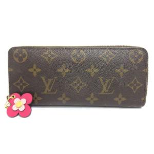 M64201 ポルトフォイユ クレマンス 長財布 フラワーチャーム ブラウン