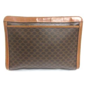CELINE マカダム柄 セカンドバッグ クラッチバッグ ブラウン