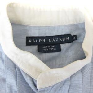 RALPH LAUREN 長袖 タック シャツ 長袖 2 ブルー