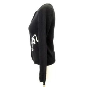 alice + olivia カーディガン ニット ウール スタッズ ハート 約Sサイズ ブラック SM0