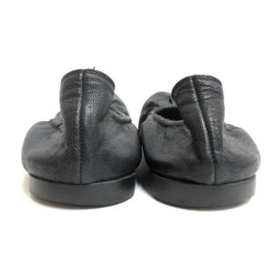 JURGEN LEHL レザー バレエ シューズ フラット 24cm ブラック