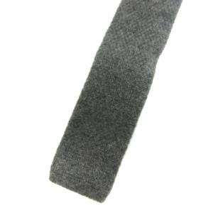 カシミヤ100％  ニット ナロー ネクタイ 国内正規 グレー