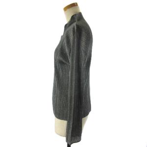 PLEATS PLEASE ISSEY MIYAKE ハイネック カットソー 長袖 プリーツ 3 グレー