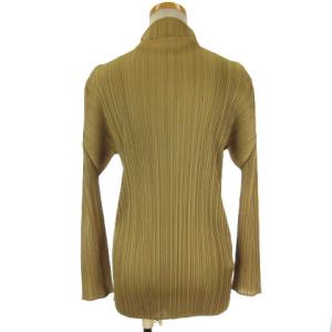 PLEATS PLEASE ISSEY MIYAKE ISSEY MIYAKE カットソー 長袖 ハイネック M ゴールド
