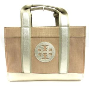 トートバッグ キャンバス ベージュ ゴールドカラー