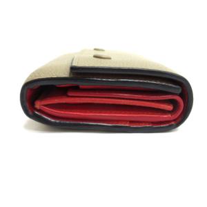 CELINE スモールフォールデッド マルチファンクション 三つ折り財布 レザー ベージュ系