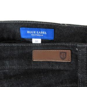 BLUE LABEL CRESTBRIDGE 17SS スキニー デニムパンツ ジーンズ 裏チェック 38 ブラック