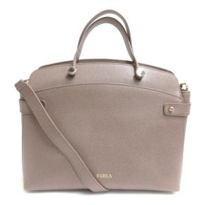 2WAY ハンド ショルダー バッグ グレージュ 220701E