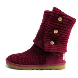 CLASSIC CARDY ニット ブーツ ショート 2WAY 5819 レッド 22cm