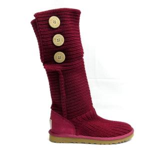 UGG australia CLASSIC CARDY ニット ブーツ ショート 2WAY 5819 レッド 22cm