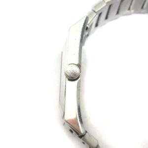 GUCCI 111L シェリーライン クオーツ 腕時計 黒文字盤 シルバーカラー