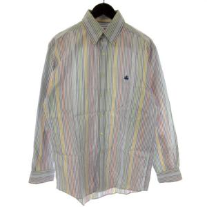 Brooks Brothers ストライプ ボタンダウン シャツ 長袖 2点セット S ブルー マルチカラー SM0 AA