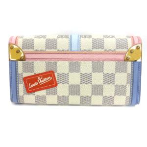 LOUIS VUITTON N60119 18年製 ポルトフォイユサラ ダミエアズール サマー トランク 二つ折り長財布
