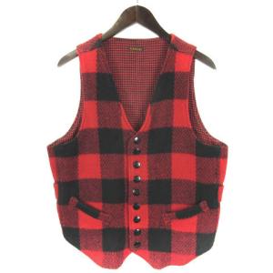 バッファロー チェック ベスト S レッド ブラック