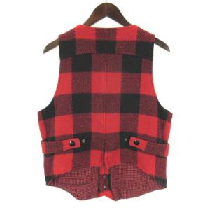 KAPITAL バッファロー チェック ベスト S レッド ブラック