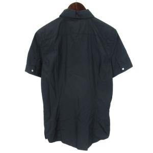 Neil Barrett シャツ 半袖 比翼 ブラック