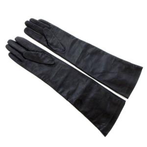 Chloe 手袋 グローブ 五本指 ロング ソフトレザー 20cm ブラック SM0