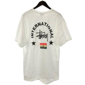 STUSSY Tシャツ 半袖 ロゴ プリント ホワイト L 221004E SM0