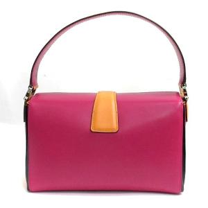 Salvatore Ferragamo ワンショルダーバッグ バイカラー レザー オレンジ パープル系