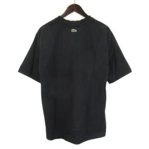 LACOSTE Tシャツ 半袖 ワッペン ブラック 220818E