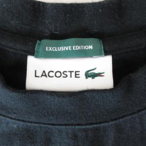 LACOSTE Tシャツ 半袖 ワッペン ブラック 220818E