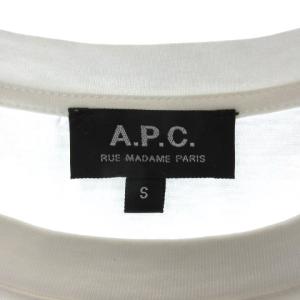 A.P.C. ロゴ Tシャツ 半袖 フロッキープリント ホワイト S 220812E