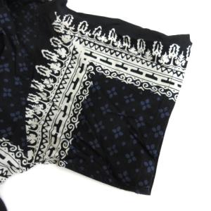 COOTIE RAYON OPEN COLLAR S/S SHIRT バンダナ柄 M ブラック