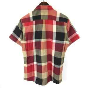 BLACK LABEL CRESTBRIDGE シャツ 半袖 チェック 51Ｍ02-401-15 Ｍ レッド