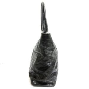 EPOCA UOMO トート ハンド バッグ クロコ型押し レザー ブラック