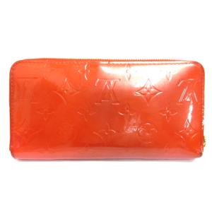 LOUIS VUITTON M93724 ヴェルニ ジッピーウォレット 長財布 ラウンドファスナー オレンジ系