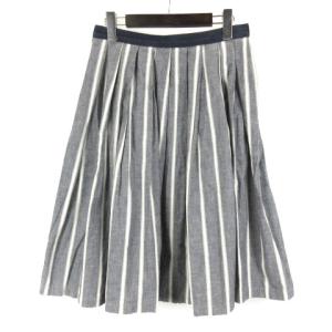 スカート ストライプ 2 ネイビー 220905E