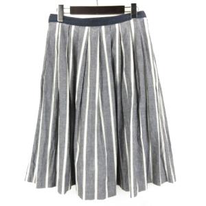 MARGARET HOWELL スカート ストライプ 2 ネイビー 220905E
