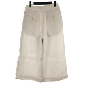 MARGARET HOWELL 18SS ワイドパンツ リネン 2 ライトグレー 220905E