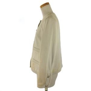 CHANEL P20544V11926 ノーカラージャケット ココボタン 44 ホワイト