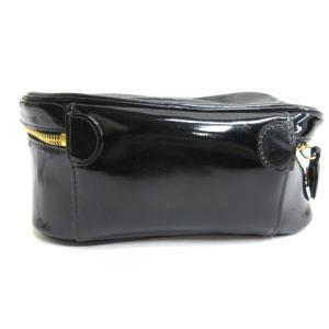 CHANEL バニティバッグ ココマーク エナメル ブラック