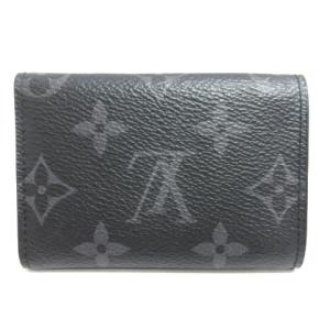 LOUIS VUITTON M67630 モノグラムエクリプス ディスカバリー 三つ折り財布 黒