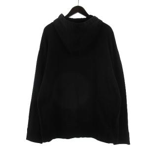 N°21 ジップアップパーカー エンボスロゴ L ブラック