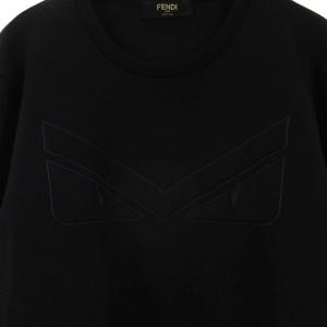 FENDI 18AW MONSTER EYES CREWNECK SWEATSHIRT XL ネイビー