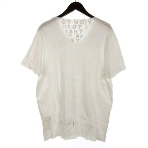 MM6 Maison Margiela エイズ プリント 半袖 カットソー Tシャツ ホワイト M 221220E