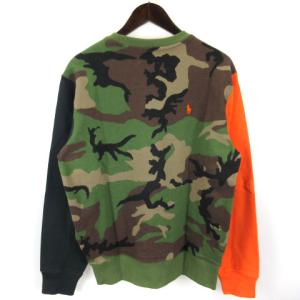 BEAMS POLO RALPH LAUREN 別注 19AW トレーナー スウェット ポニー刺繍 長袖 迷彩柄 カモフラ S グリーン