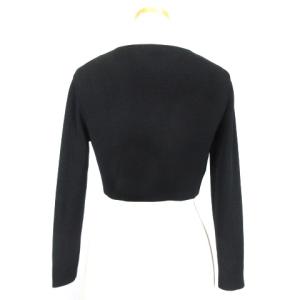 TOCCA ボレロ ニット 長袖 ボタンレス カーディガン ショート丈 ブラック XS 221004E