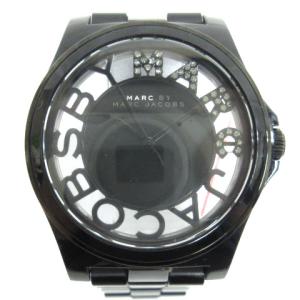 腕時計 ウォッチ クオーツ スケルトン ラインストーン 3針 ブラック SM0