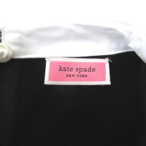 kate spade new york ニット 長袖 ウール セーター フェイクパール ブラック S 221018E SM0