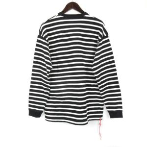 BEAMS JAPAN オリジナルボーダー ロングスリーブT カットソー ブラック ホワイト S 221017E
