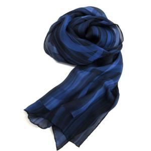 Salvatore Ferragamo ガンチーニ スカーフ ストール 総柄 ブルー