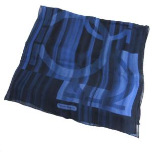 Salvatore Ferragamo ガンチーニ スカーフ ストール 総柄 ブルー